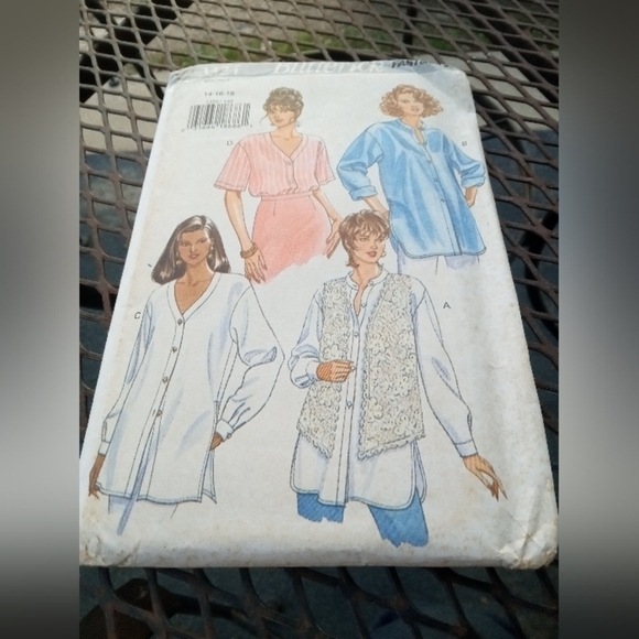 Vintage Butterick Sewing Pattern 3324 Women's Vest & Shirt Size 14-18 Uncut - Picture 1 of 2